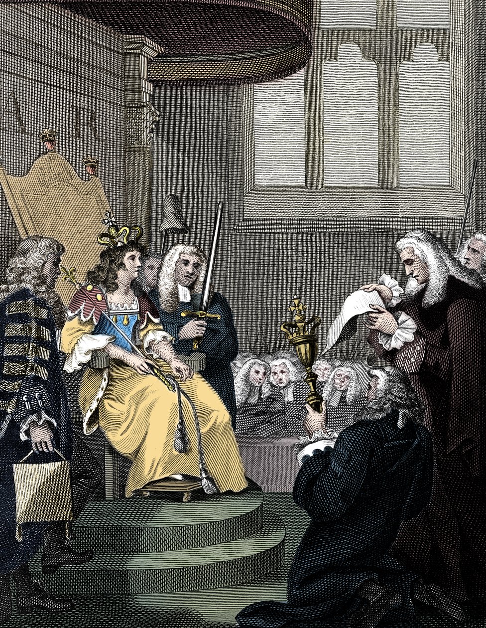 El Acta de Unión entre Inglaterra y Escocia leída ante la Reina Ana, 1826 de Unbekannt