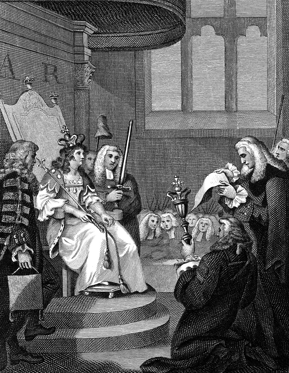 La Acta de Unión entre Inglaterra y Escocia leída ante la Reina Ana, 1826 de Unbekannt