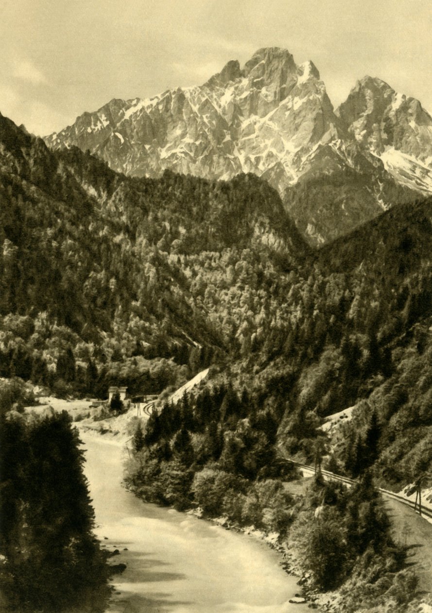 El Admonter Reichenstein, Parque Nacional Gesäuse, Estiria, Austria, c1935 de Unbekannt