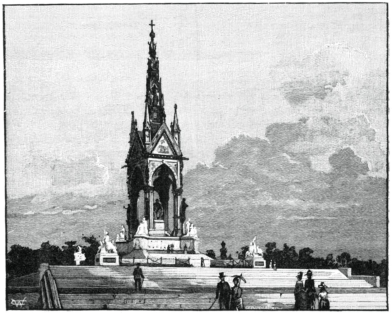 El Memorial de Albert, Kensington, Londres, 1900 de Unbekannt