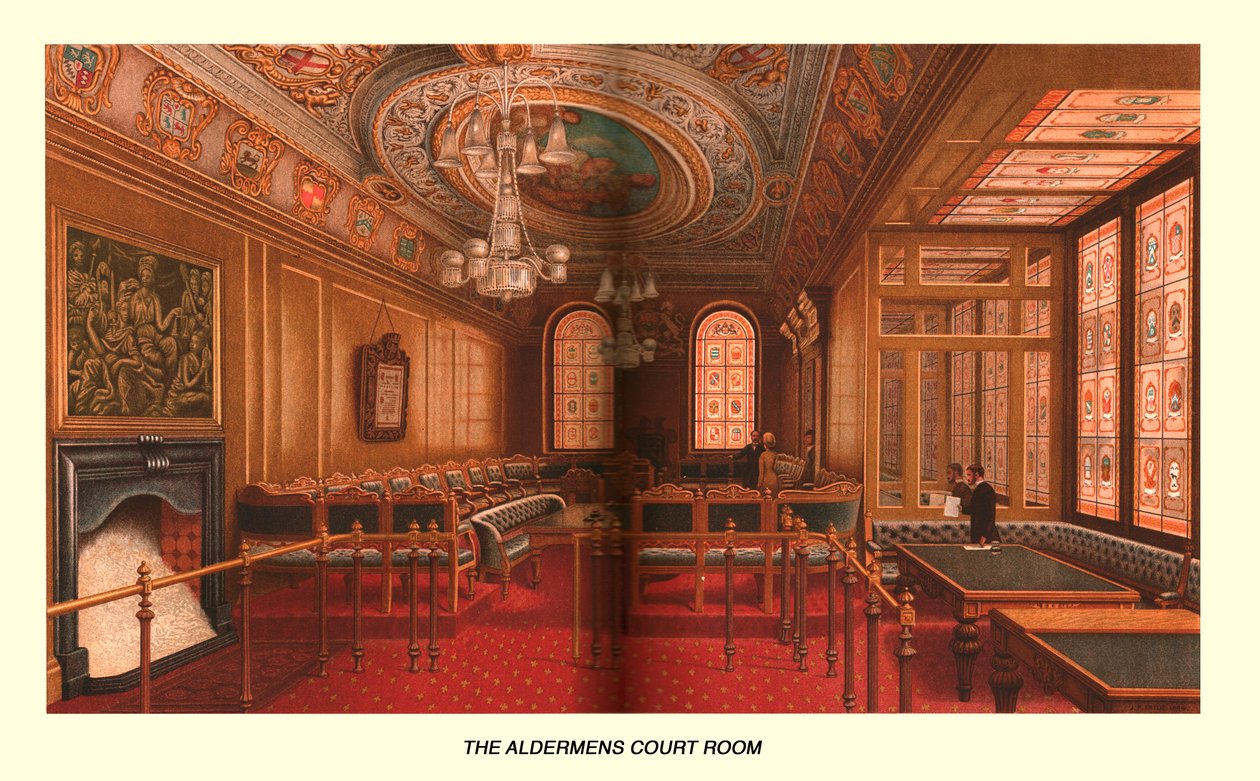La Sala del Tribunal de los Concejales, 1886 de Unbekannt