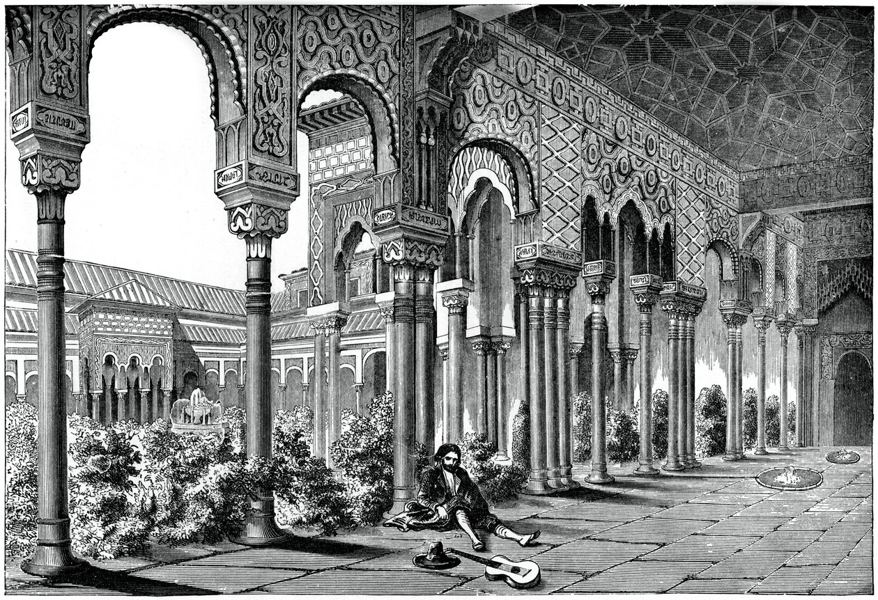 El Palacio de la Alhambra, Granada, España, 1870 de Unbekannt
