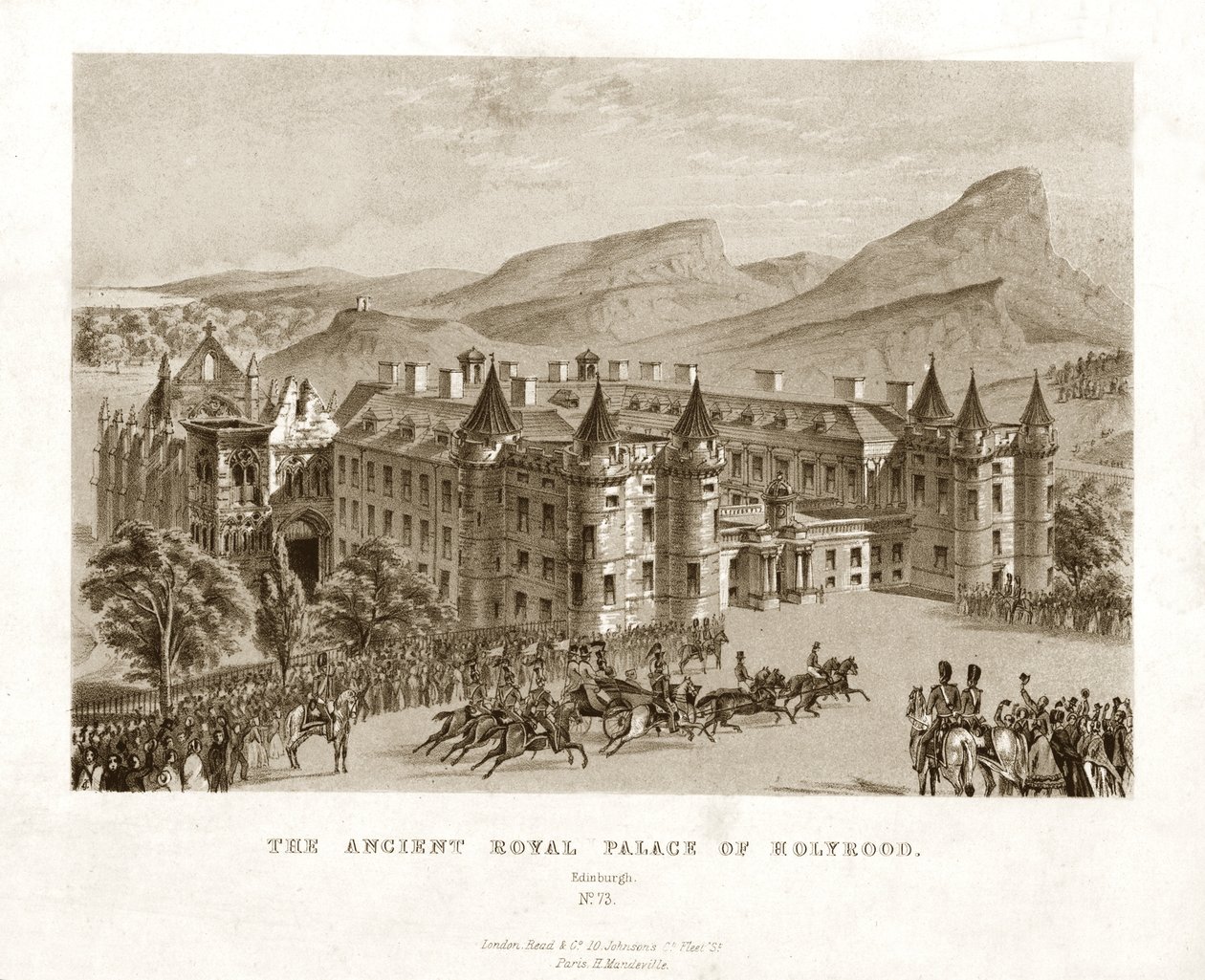 El antiguo Palacio Real de Holyrood. Edimburgo, mediados del siglo XIX de Unbekannt