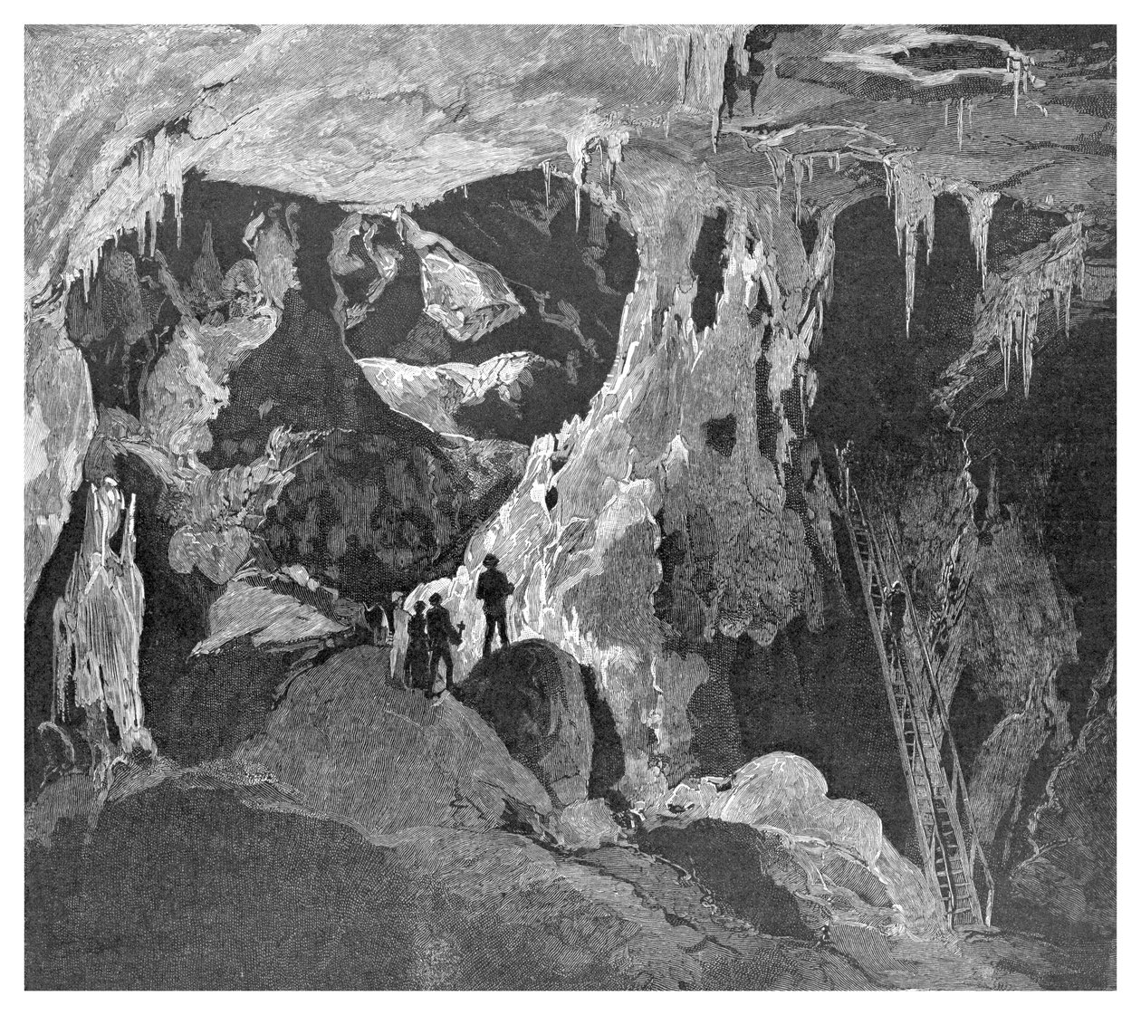 La cueva del arco mirando al norte, Jenolan Caves, Nueva Gales del Sur, Australia, 1886 de Unbekannt