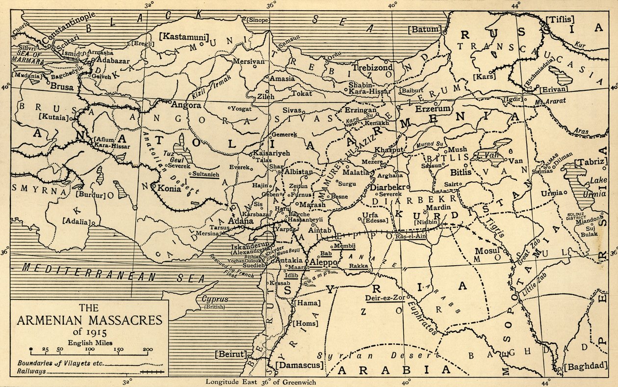 Las Masacres Armenias de 1915, Primera Guerra Mundial, c1920 de Unbekannt