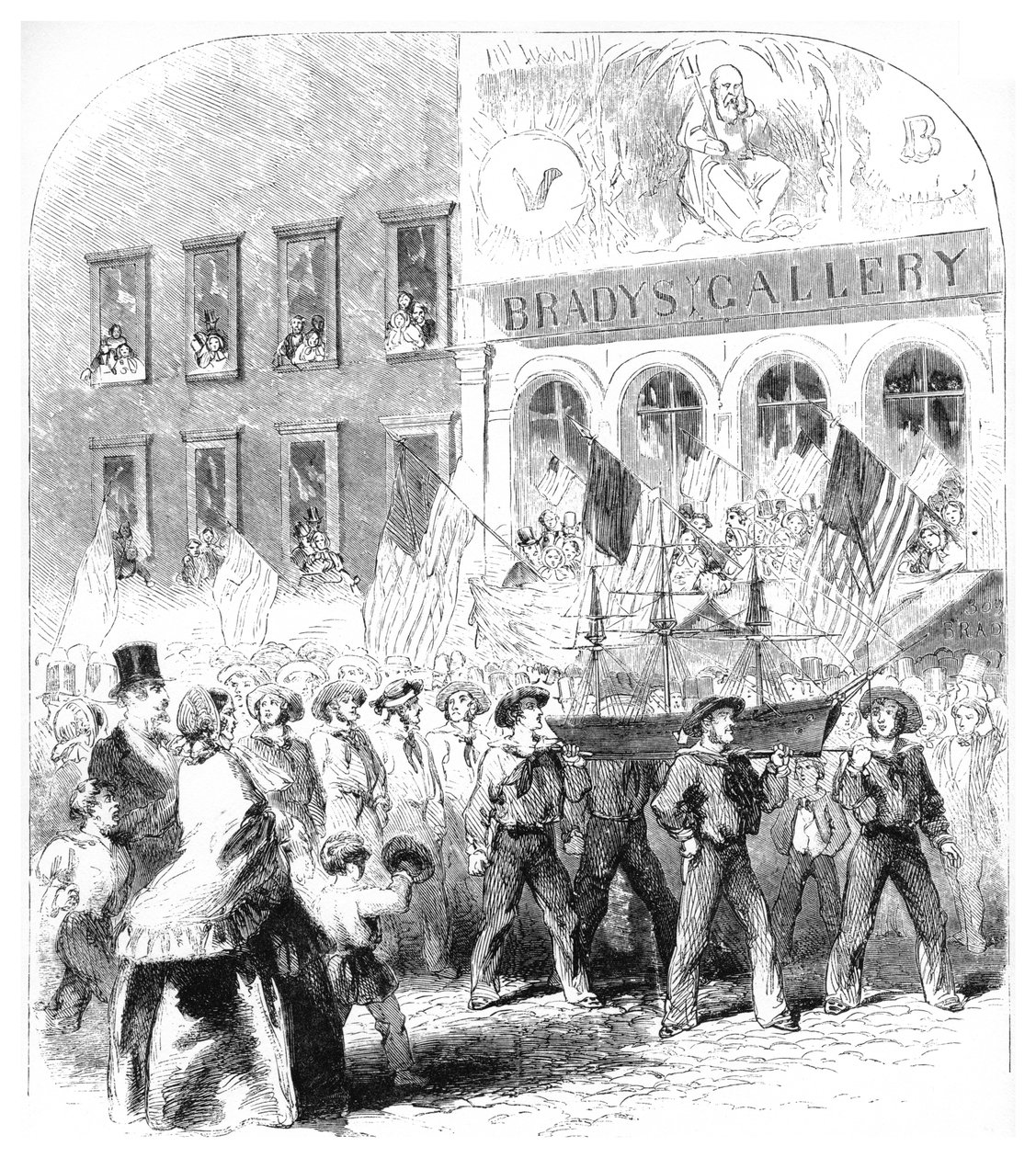 El Cable Telegráfico Atlántico, Desfile, c. 1858 de Unbekannt