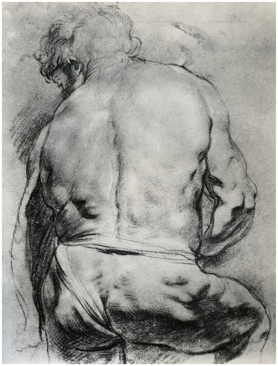 La espalda de un hombre desnudo, c1610 1958 de Unbekannt