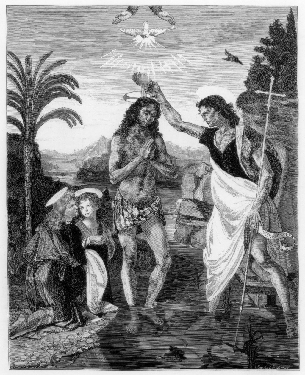 El Bautismo de Cristo, 1472-1475 1870 de Unbekannt