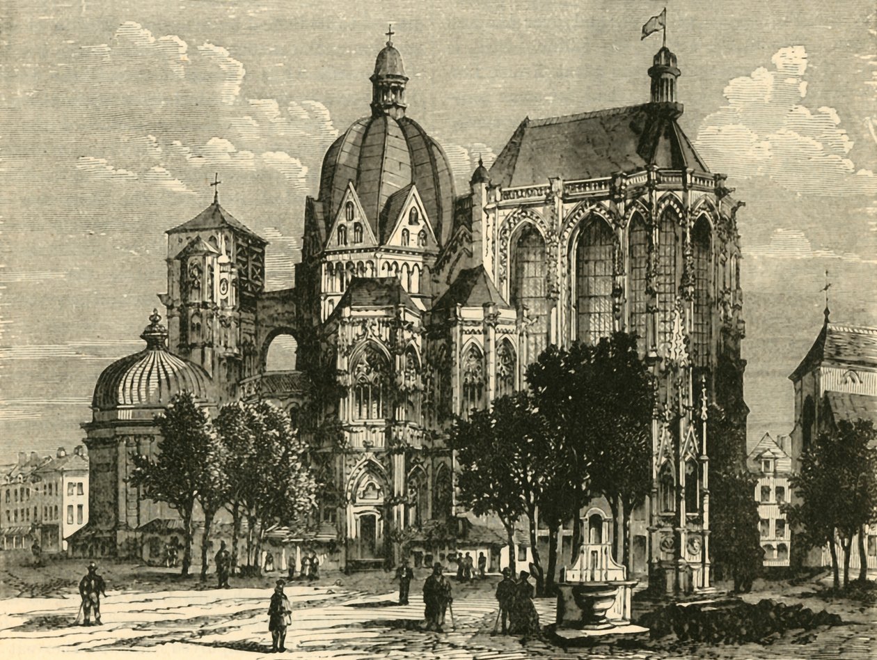 La Basílica de Aquisgrán, o Aix-La-Chapelle, 1890 de Unbekannt