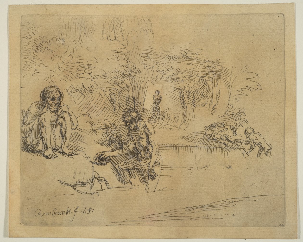Los bañistas, 1651 de Unbekannt