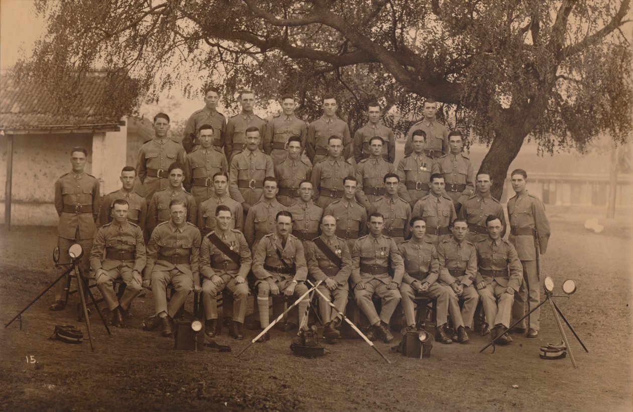 Los señaladores del batallón del Primer Batallón, El Regimiento Real de West Kent. Poona de Unbekannt