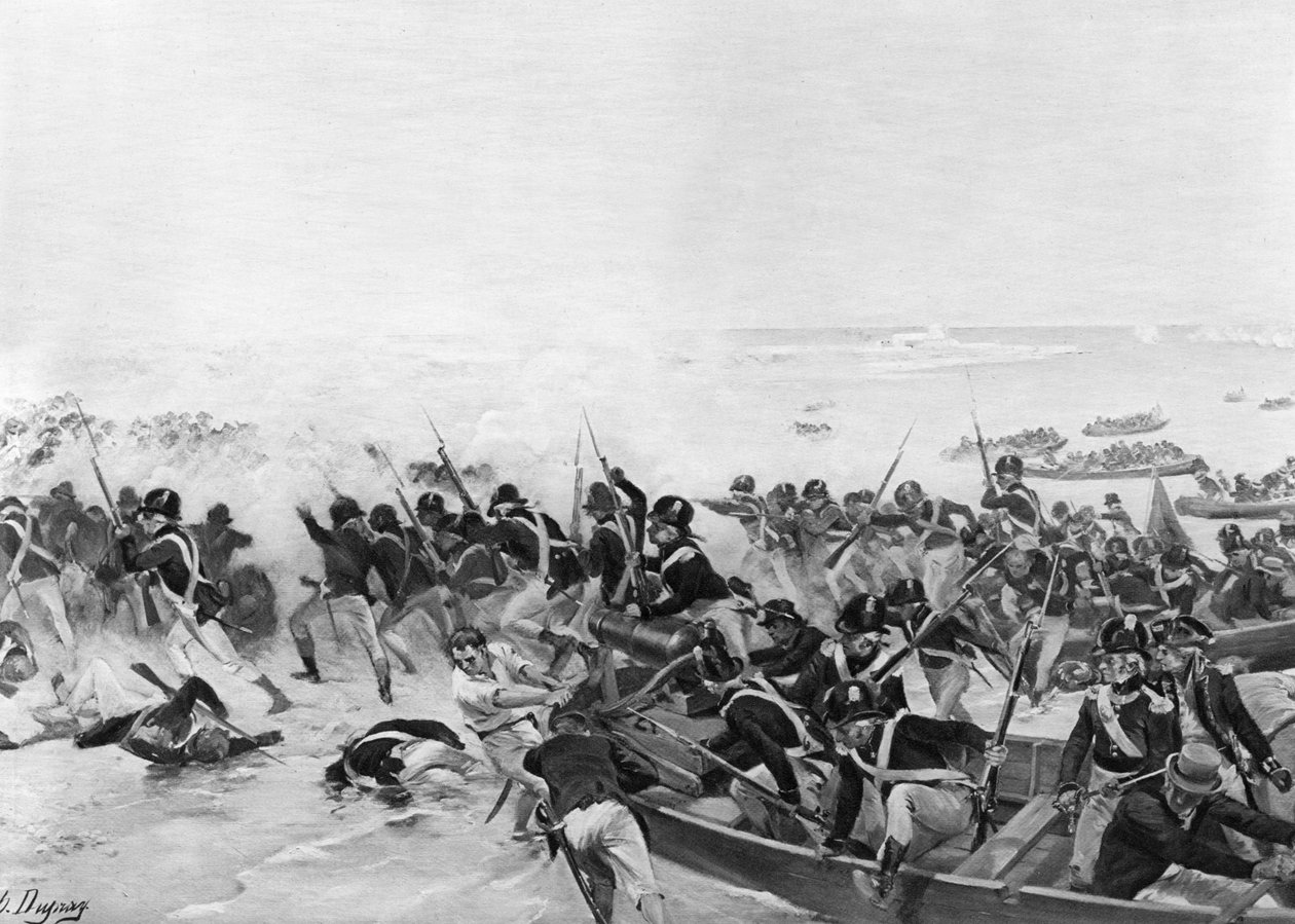 La Batalla de Aboukir, Egipto, 1801 de Unbekannt