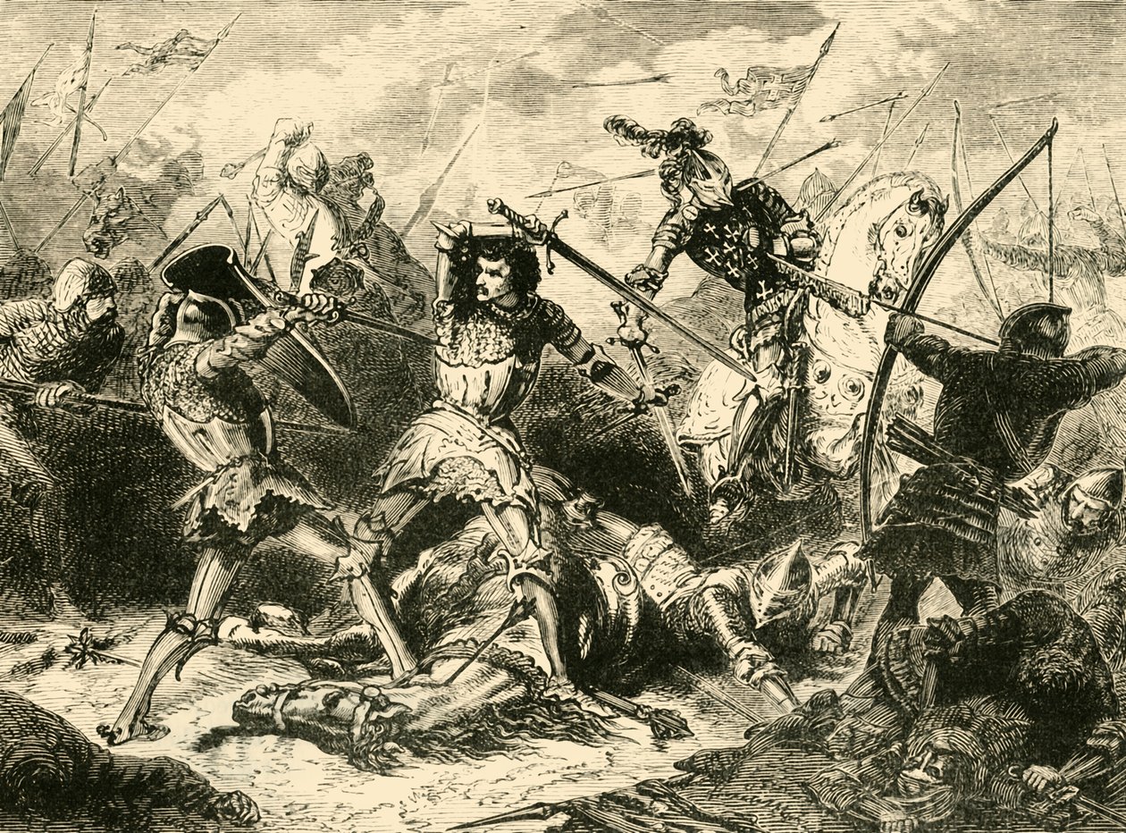 La batalla de Agincourt, 1415, 1890 de Unbekannt