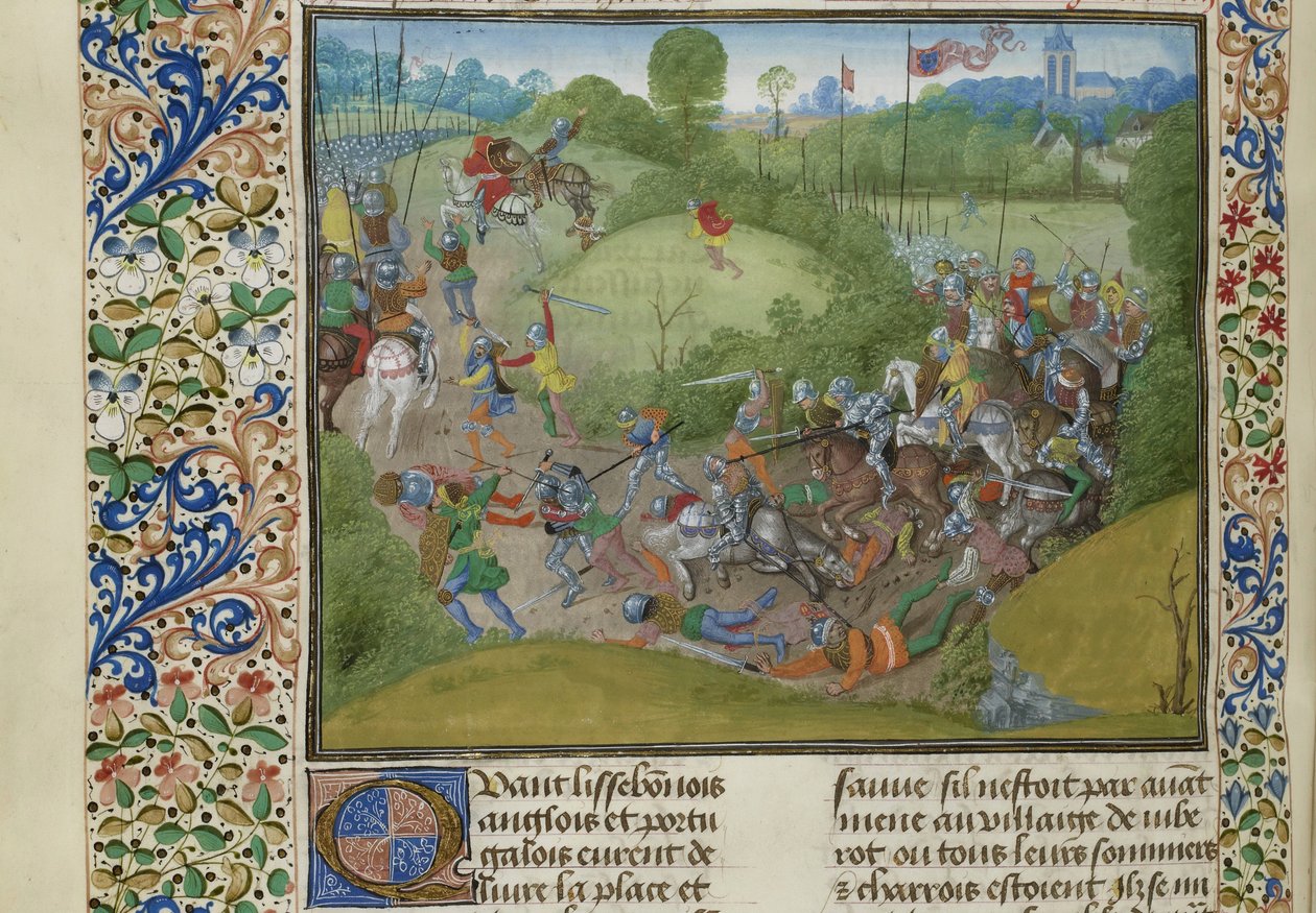 La Batalla de Aljubarrota el 14 de agosto de 1385, ca 1470-1475 de Unbekannt