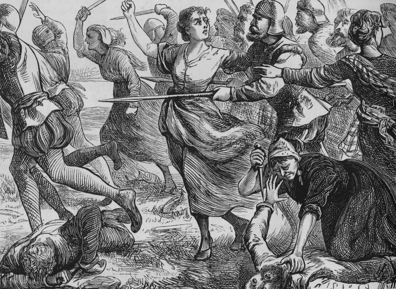La Batalla de Ancrum Moor, 27 de febrero de 1545, c1880 de Unbekannt