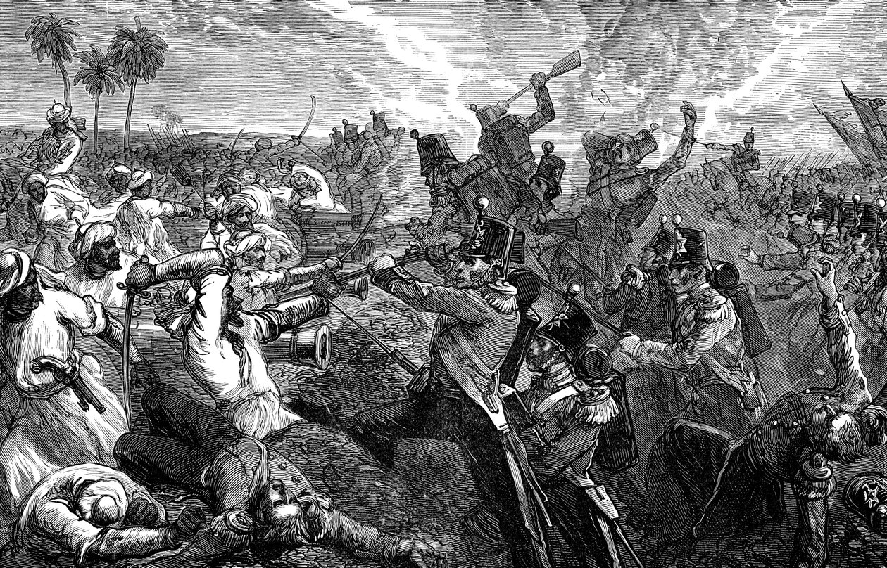 La Batalla de Ferozeshah, India, 1845, 1900 de Unbekannt