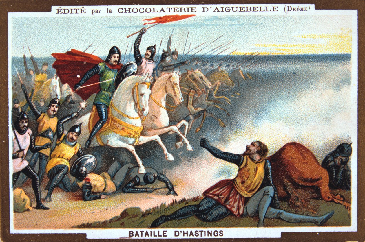 La Batalla de Hastings, 1066, siglo XIX de Unbekannt