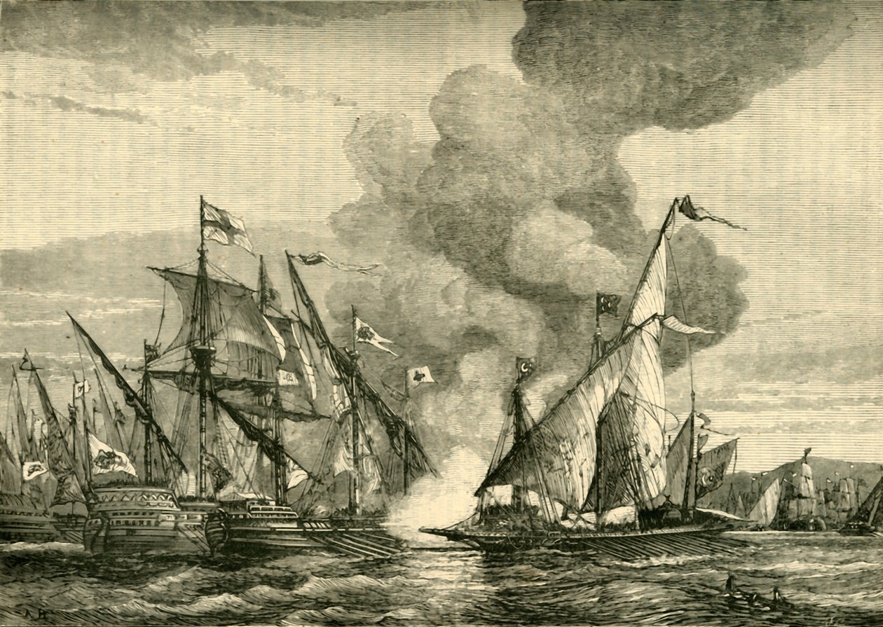 La batalla de Lepanto, 1571, 1890 de Unbekannt