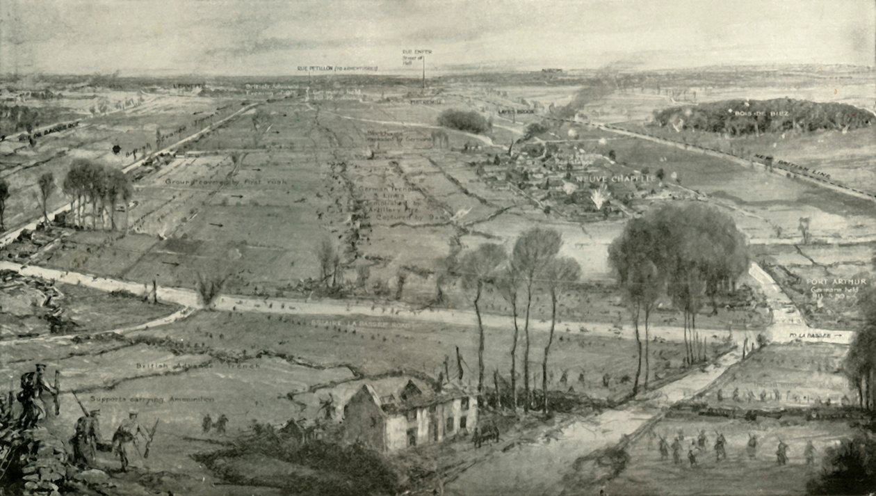 La Batalla de Neuve Chapelle, 1919 de Unbekannt