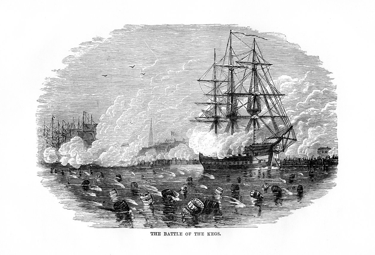 La batalla de los barriles, 6 de enero de 1778, 1872 de Unbekannt