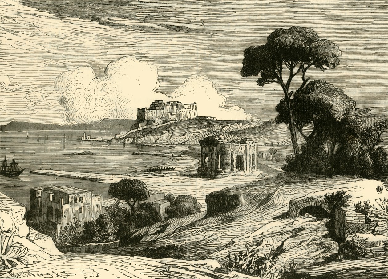 La Bahía de Bale, con Ruinas de Villas Romanas, 1890 de Unbekannt