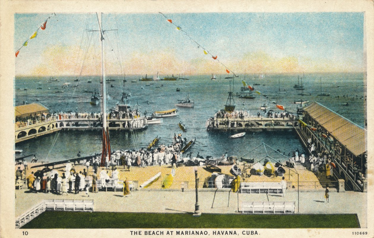 La playa de Marianao, La Habana, Cuba, c1910 de Unbekannt