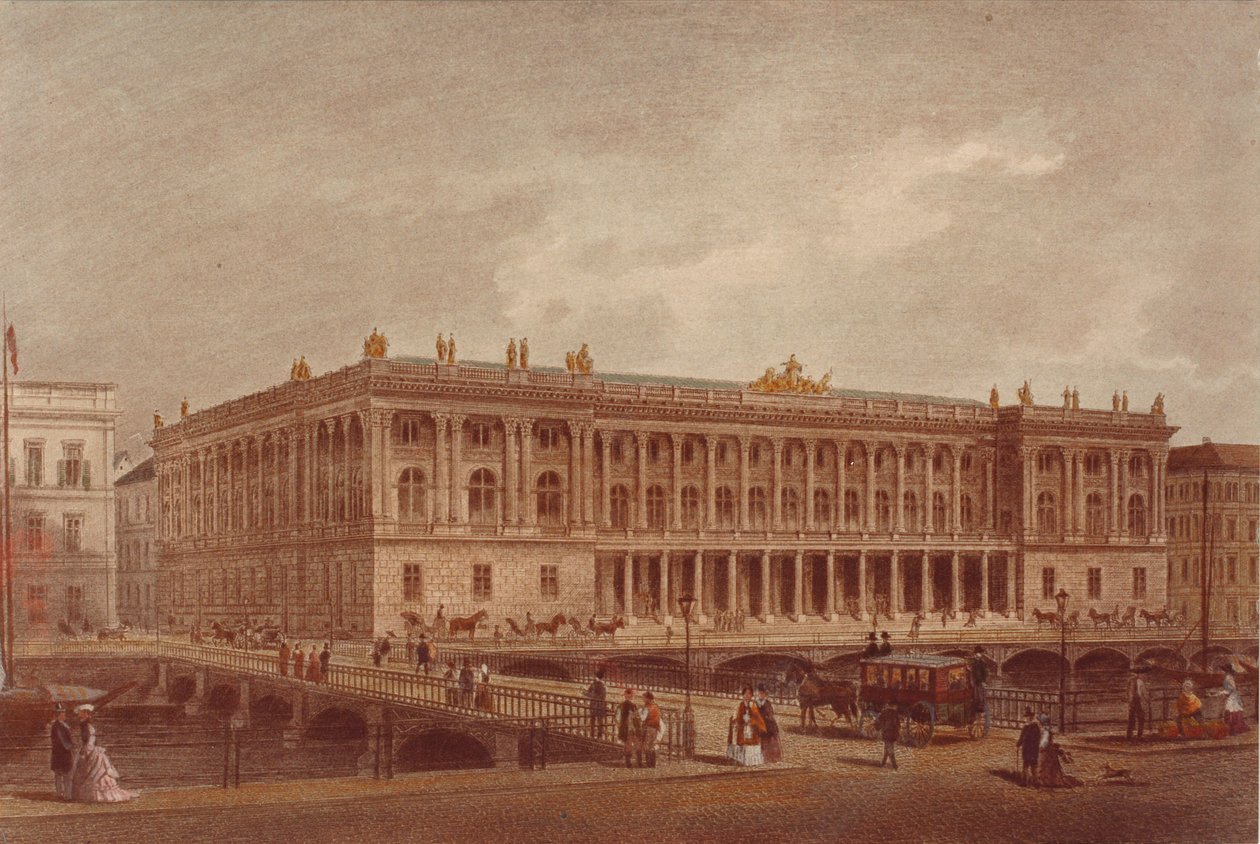 La Bolsa de Berlín en la Burgstrasse, finales de 1860s-principios de 1870s de Unbekannt