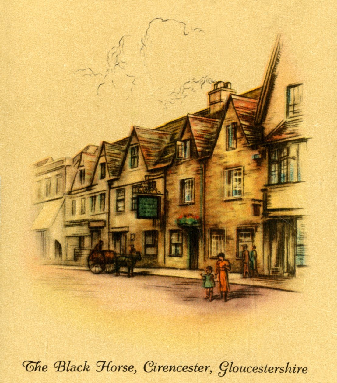 El Caballo Negro, Cirencester, Gloucestershire, 1936 de Unbekannt