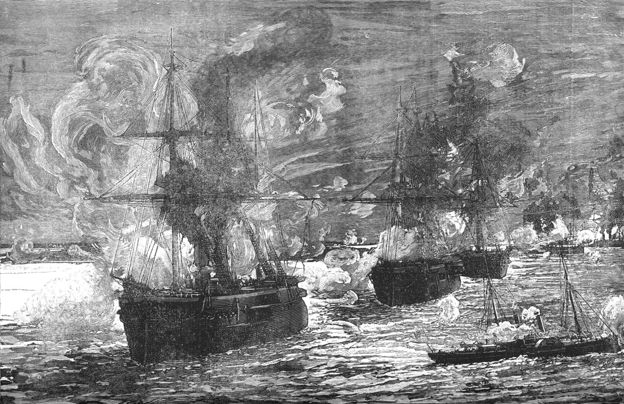 El bombardeo de Alejandría, 1882 de Unbekannt