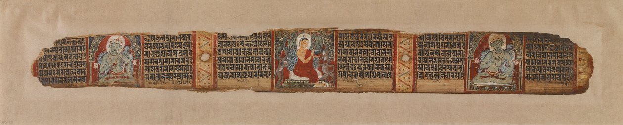 El Buda distribuye miel, de un manuscrito Prajnaparamita, siglo XII de Unbekannt