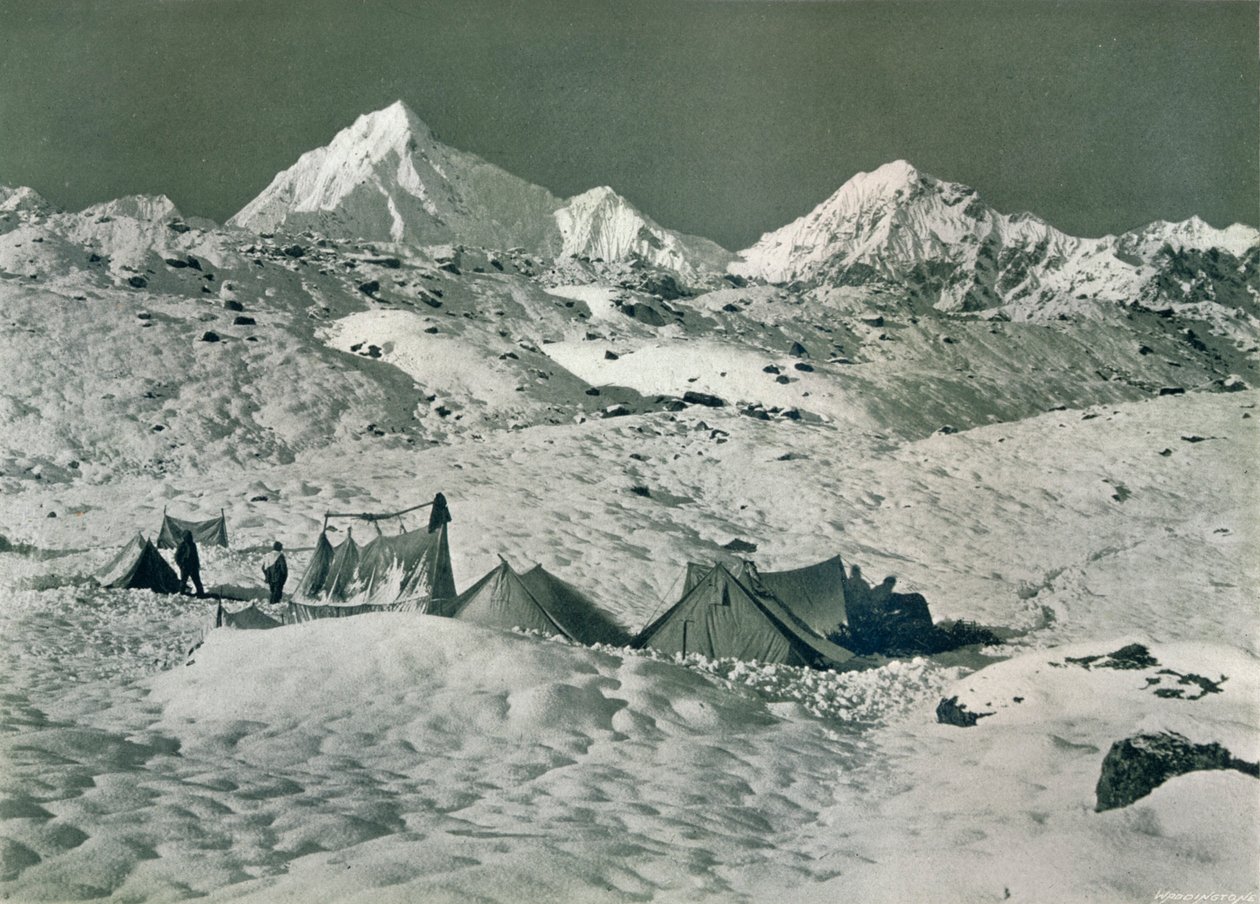 El campamento bajo Jongsong La, c. 1903 de Unbekannt
