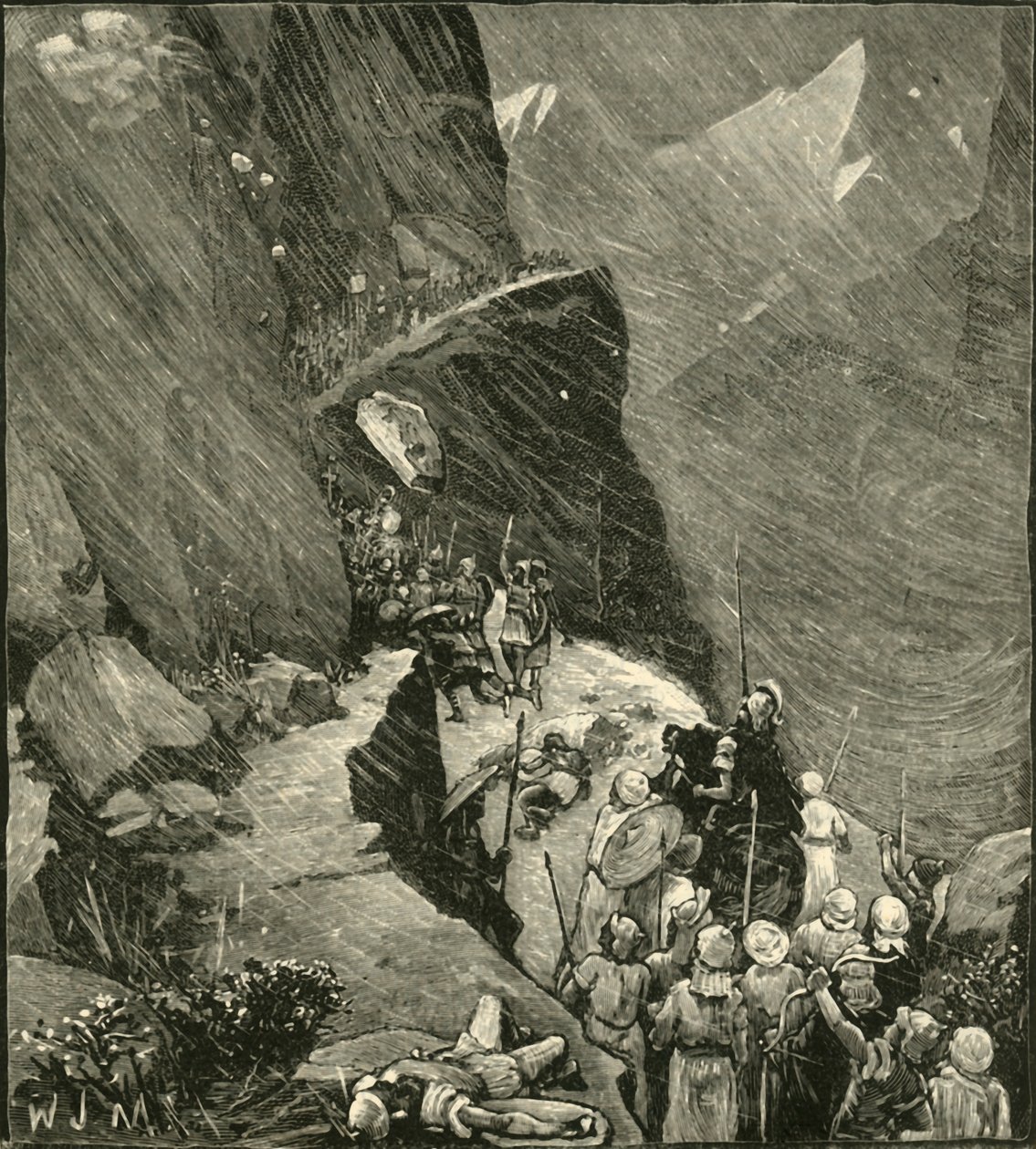 Los cartagineses cruzando los Alpes, 1890 de Unbekannt