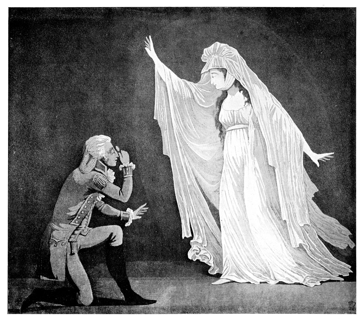 El espectro del castillo y su admirador ernest, 1793 de Unbekannt
