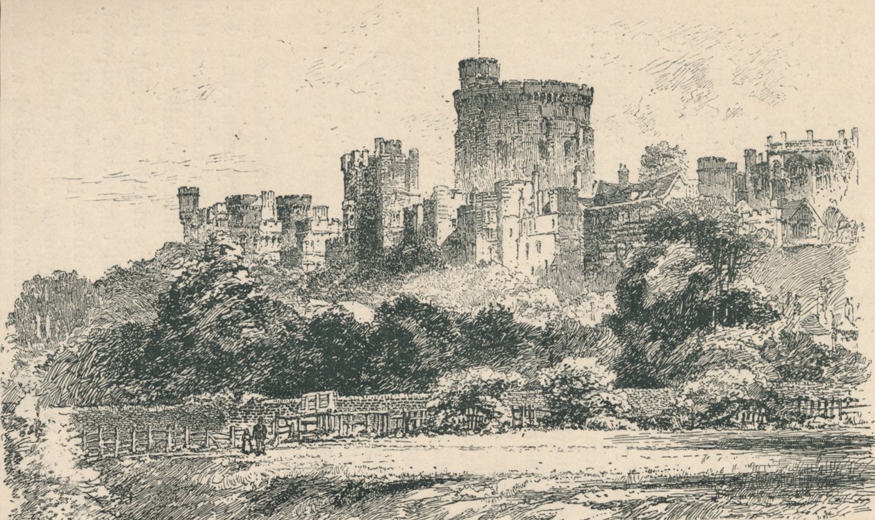 El castillo desde la orilla de Berkshire, 1895 de Unbekannt