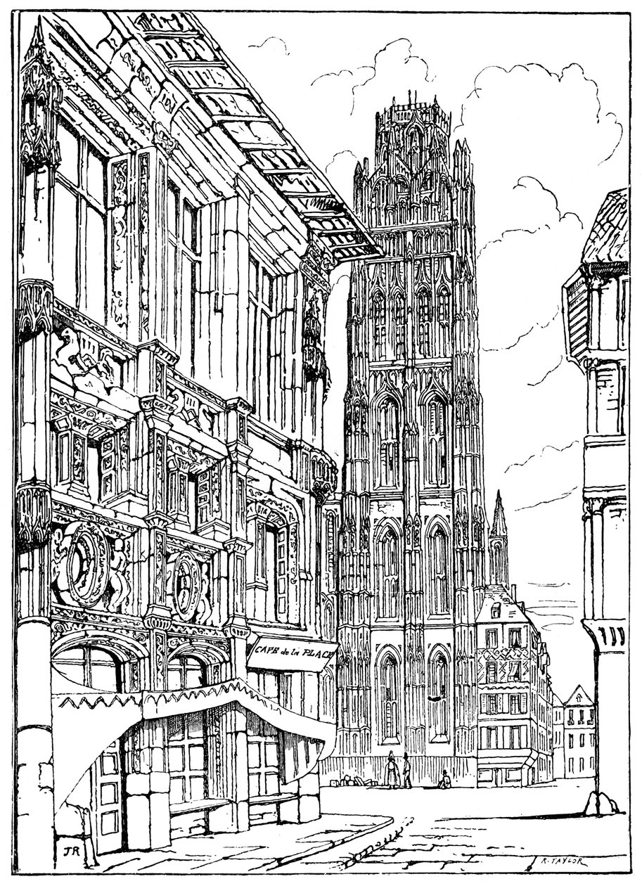 La aguja de la catedral, Rouen de Unbekannt