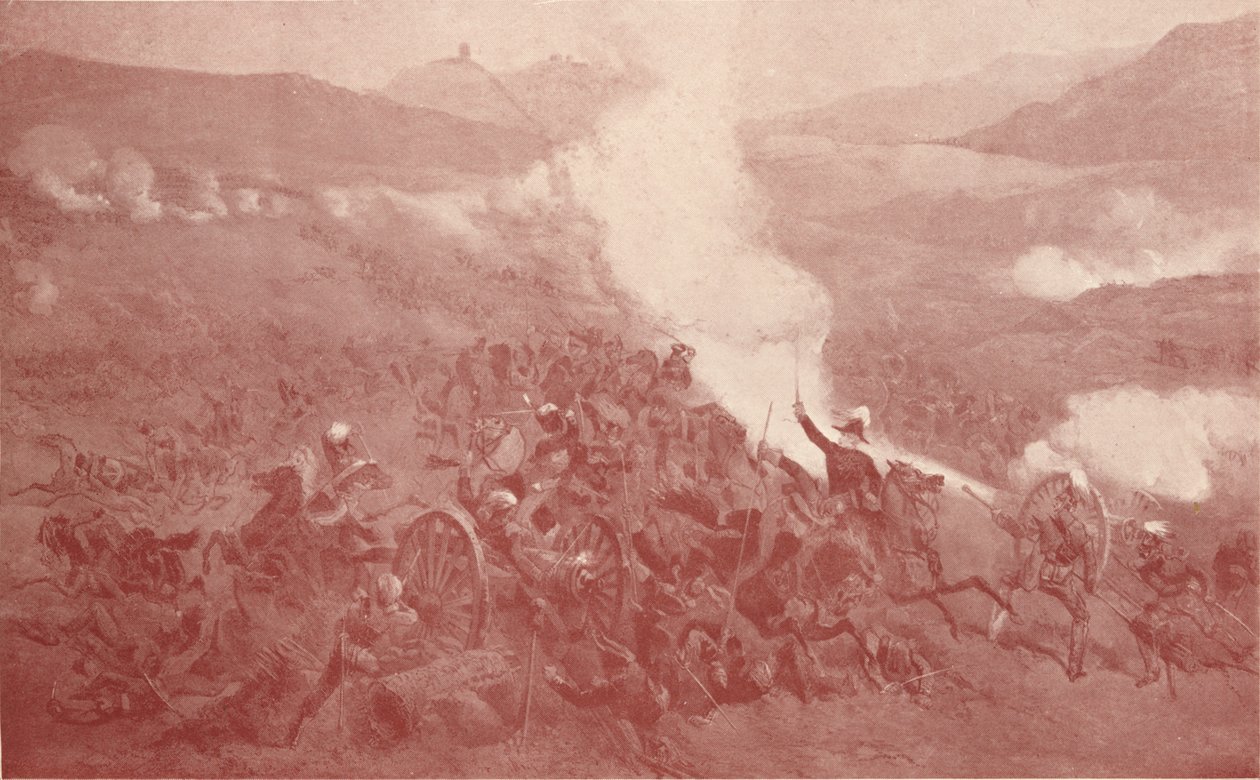 La carga de caballería en Balaclava, 1854 1909 de Unbekannt