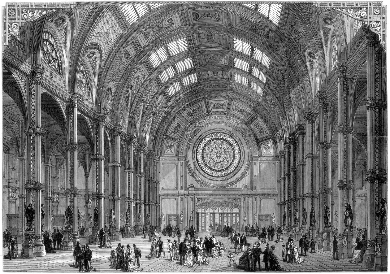 El Salón Central, Alexandra Palace, Londres, 1875 de Unbekannt