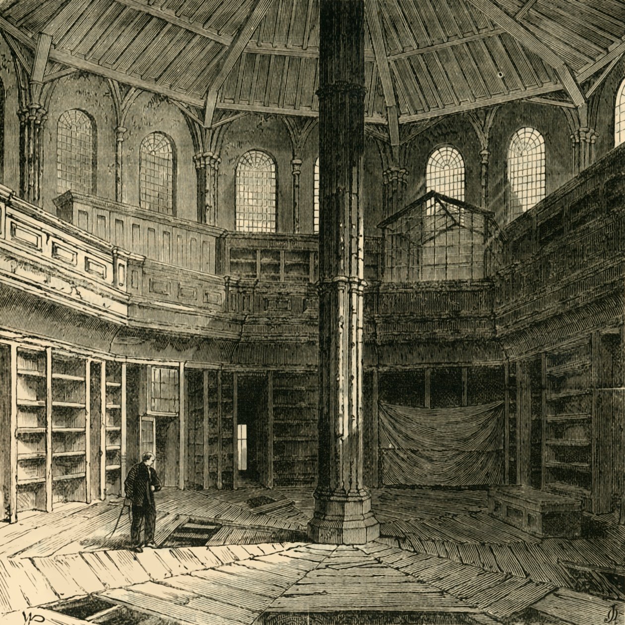La sala capitular antes de su restauración, 1881 de Unbekannt
