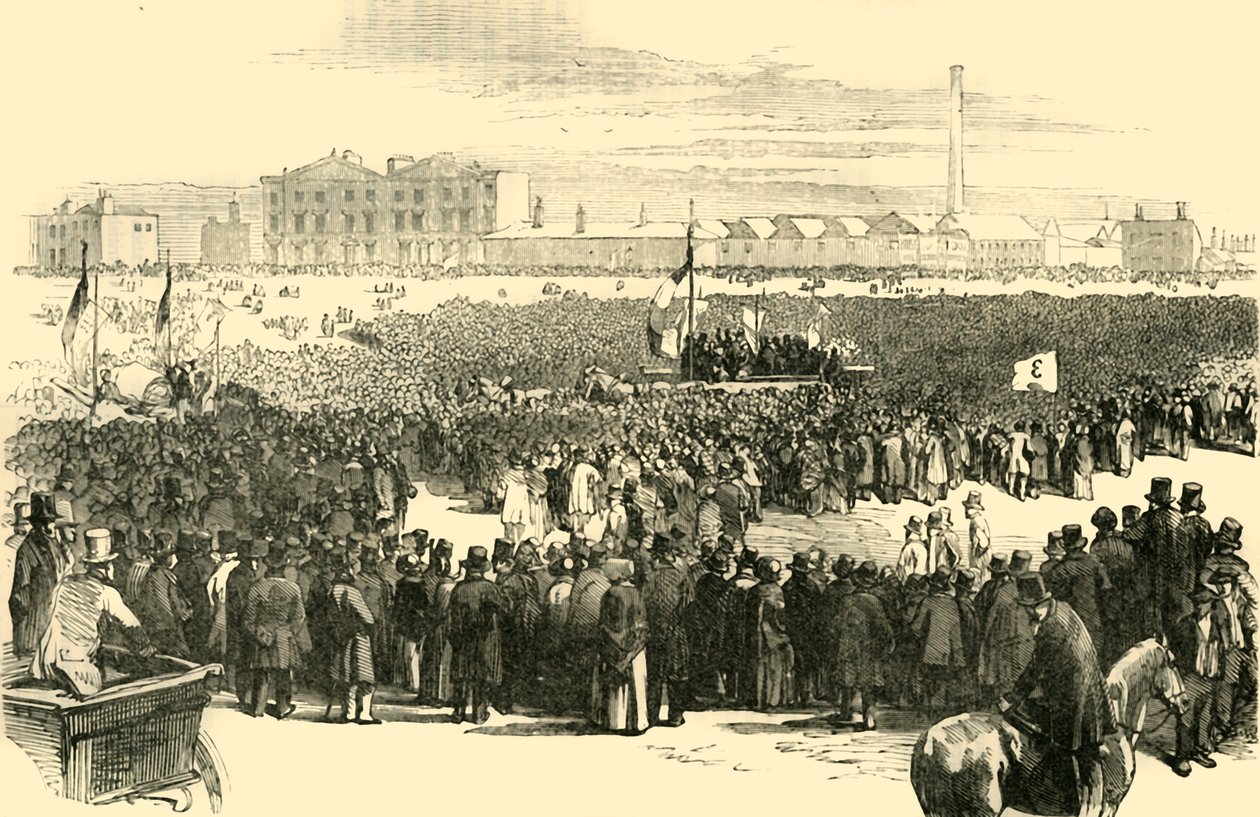 La reunión cartista en Kennington Common, 1848, c1878 de Unbekannt