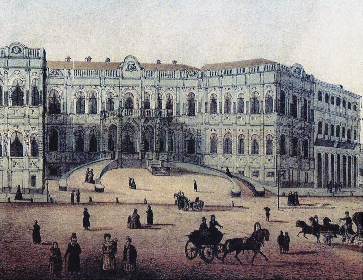 La casa Chertkov en la calle Myasnitskaya en Moscú, 1860s de Unbekannt
