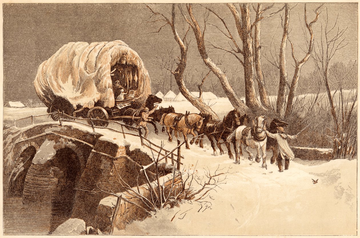 El carro de Navidad, 1866 de Unbekannt