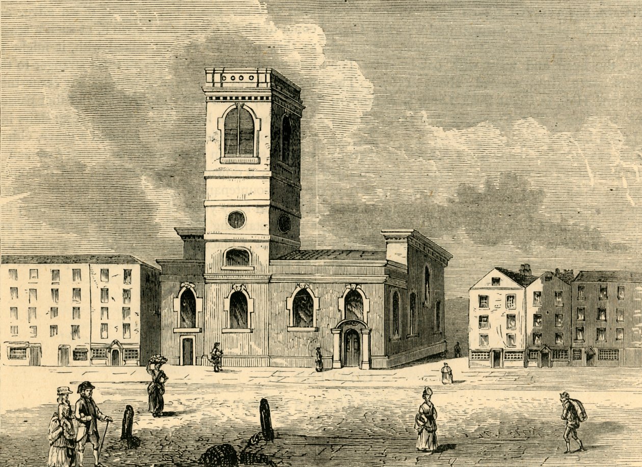 La Iglesia de Allhallows the Great en 1784, c1872 de Unbekannt
