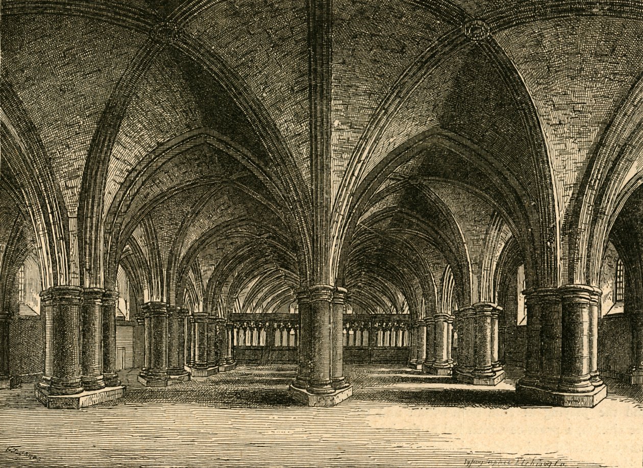 La Iglesia de Santa Fe, La Cripta de la Antigua San Pablo, de una vista de Hollar, 1897 de Unbekannt