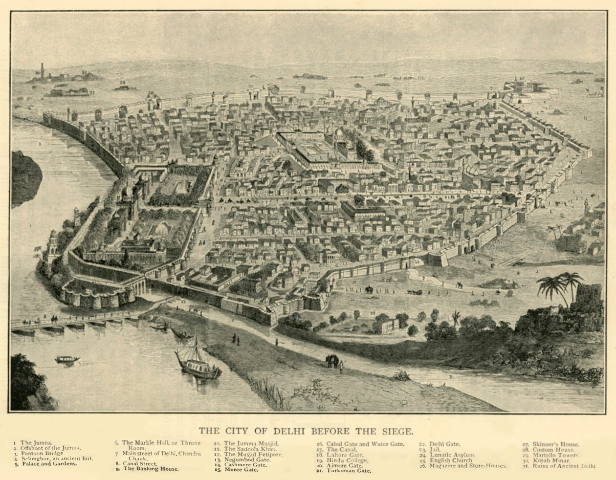 La Ciudad de Delhi Antes del Asedio, 1901 de Unbekannt