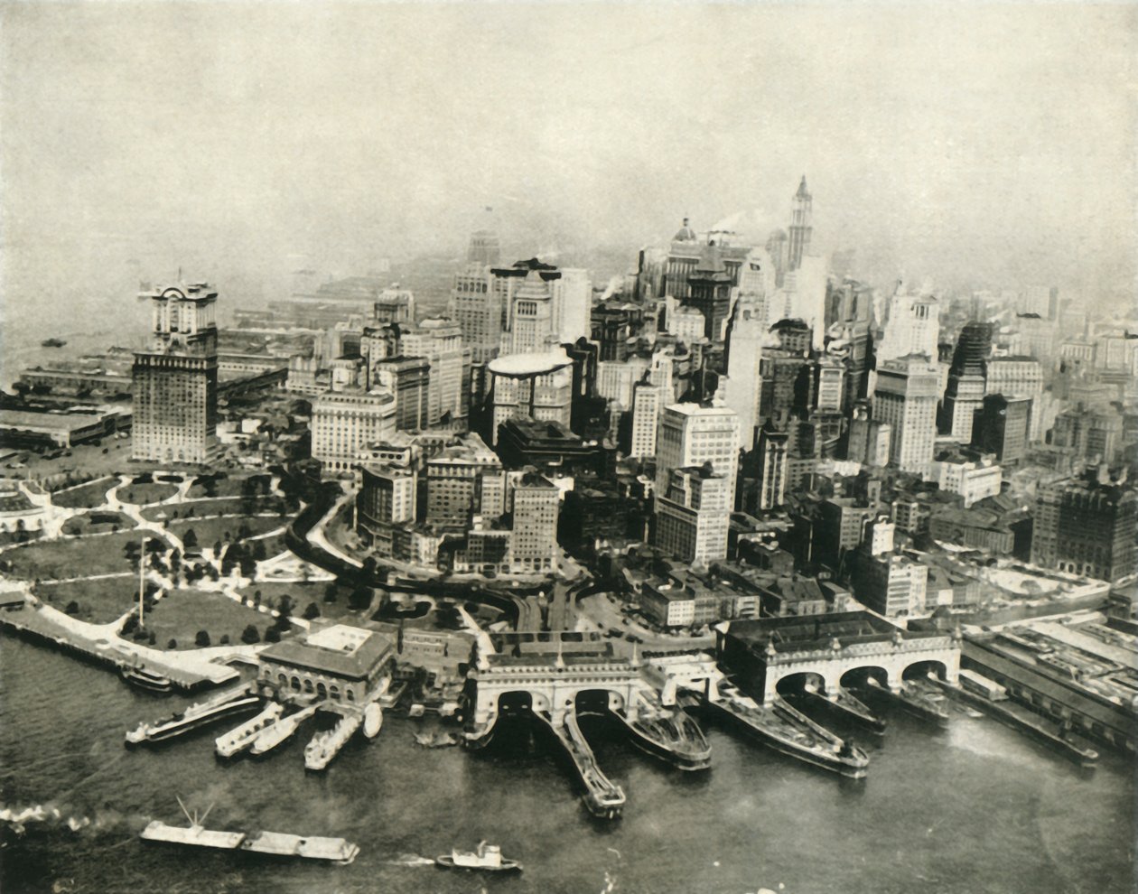 La ciudad de Nueva York vista desde el aire, 1936 de Unbekannt