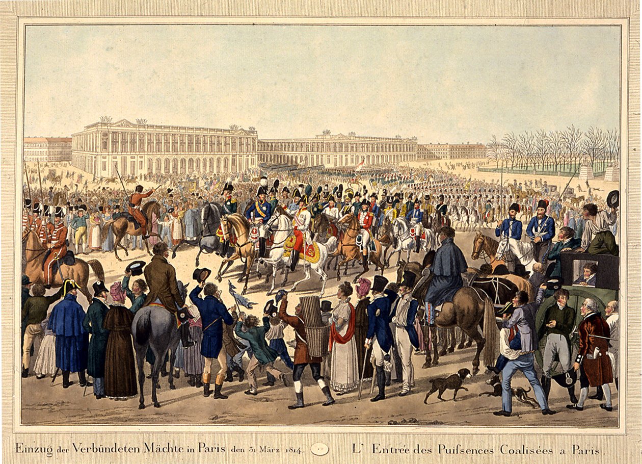El ejército de la Coalición entra en París el 31 de marzo de 1814 de Unbekannt