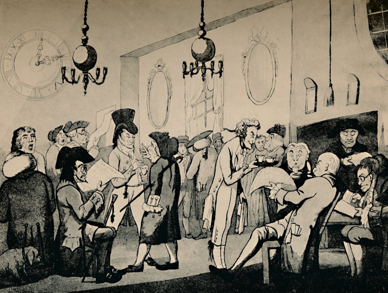 La sala de café en Lloyds, 1798, 1928 de Unbekannt