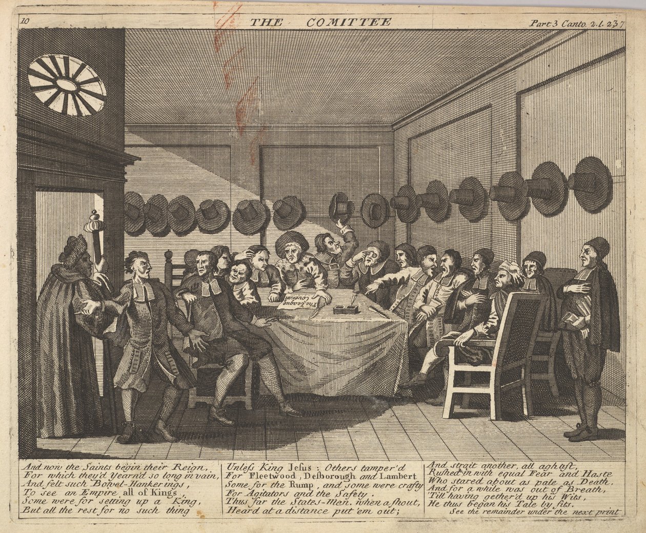 El Comité Placa 10: Ilustraciones de Hudibras de Samuel Butler, 1725-30 de Unbekannt