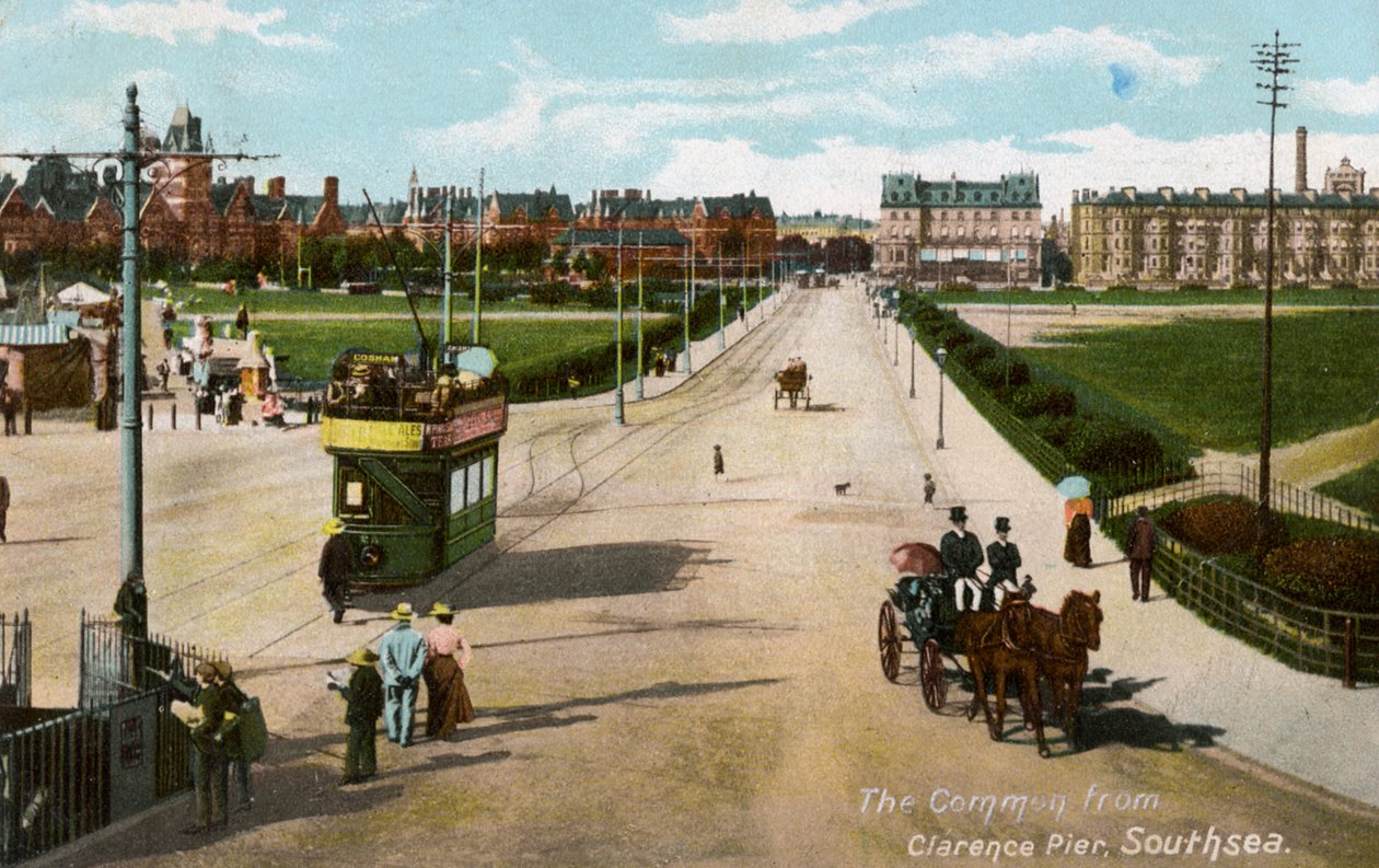 El común desde Clarence Pier, Southsea, Hampshire, c1904 de Unbekannt