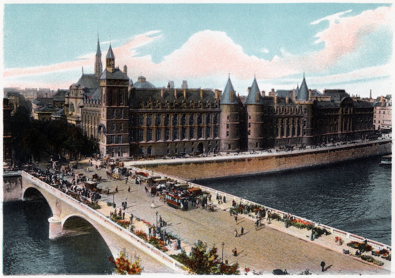 La Conciergerie y el Pont Neuf, París, c1900 de Unbekannt